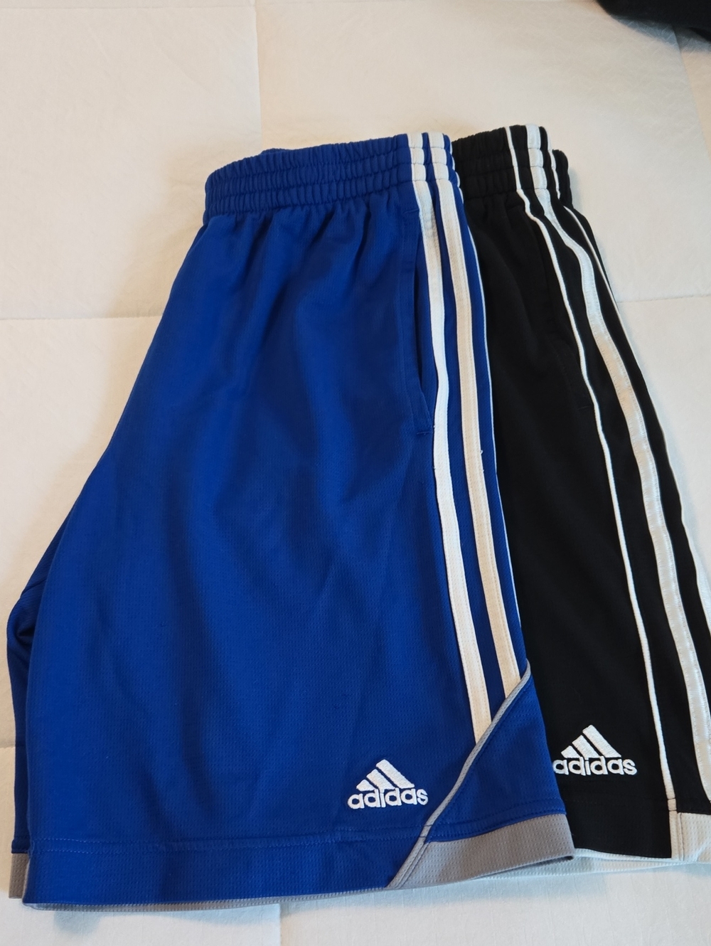 adidas Royal Blue and Black Kids' Sport Shorts Twin Set